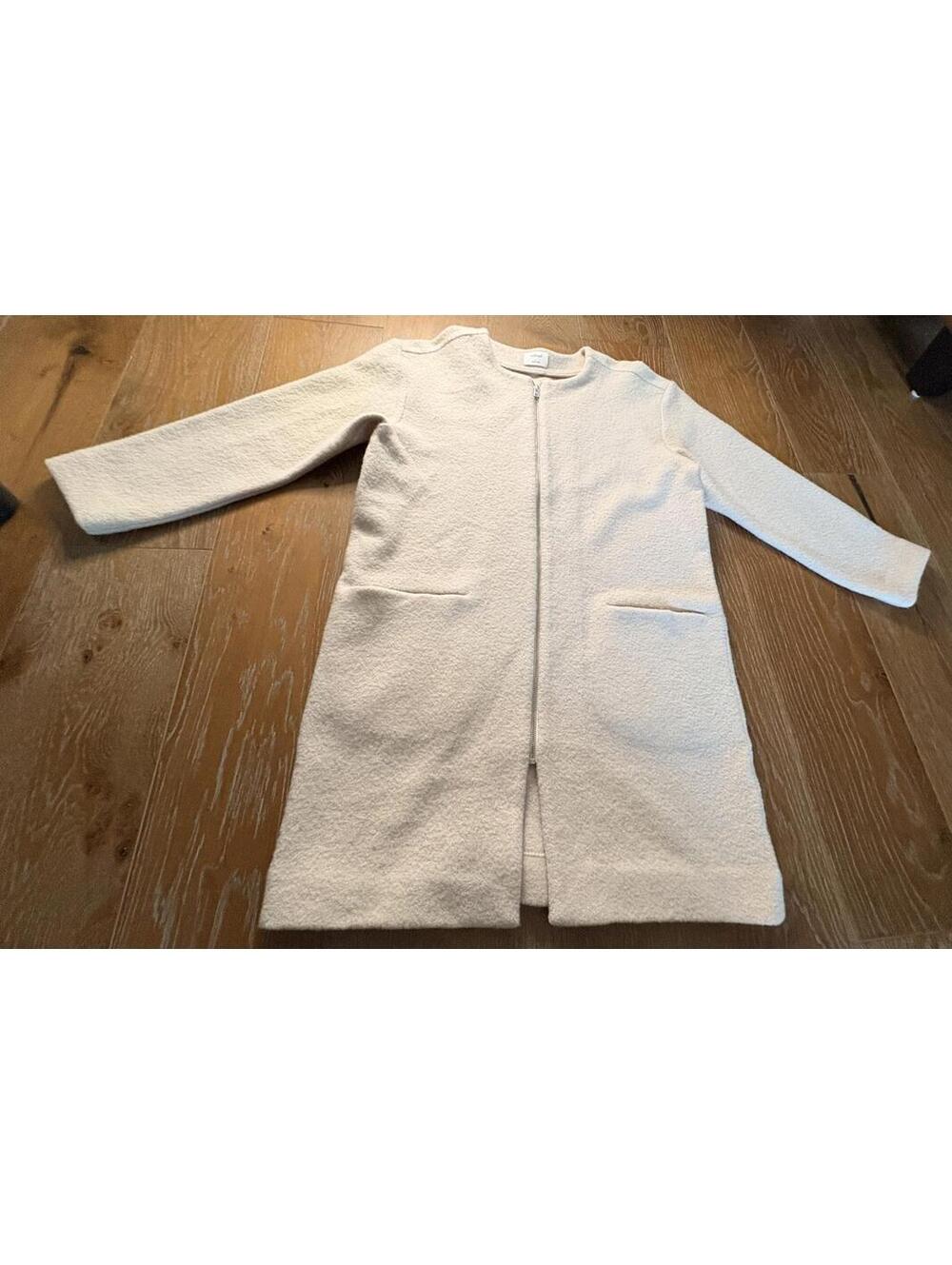 Wilfred Cream Wool Blend Coat Soft Texture Chic Size Large